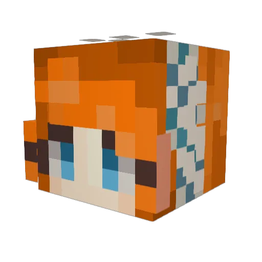MasterDoggo Minecraft avatar head, 3D render