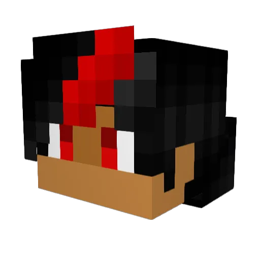 MasterDox Minecraft avatar head, 3D render