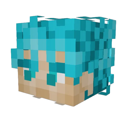 MasterDragon7 Minecraft avatar head, 3D render