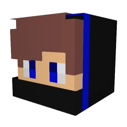 MasterDragon9 Minecraft avatar head, 3D render