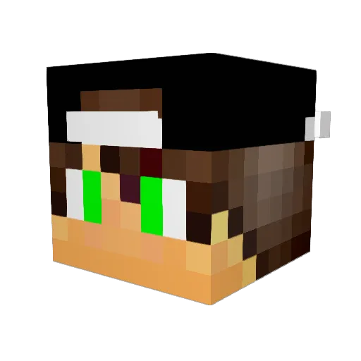 MasterGameHG Minecraft avatar head, 3D render