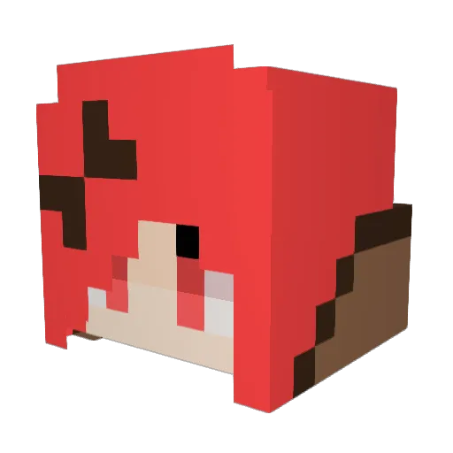 MasterGeri Minecraft avatar head, 3D render