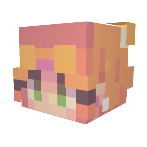 MasterGirl251 Minecraft avatar head, 3D render