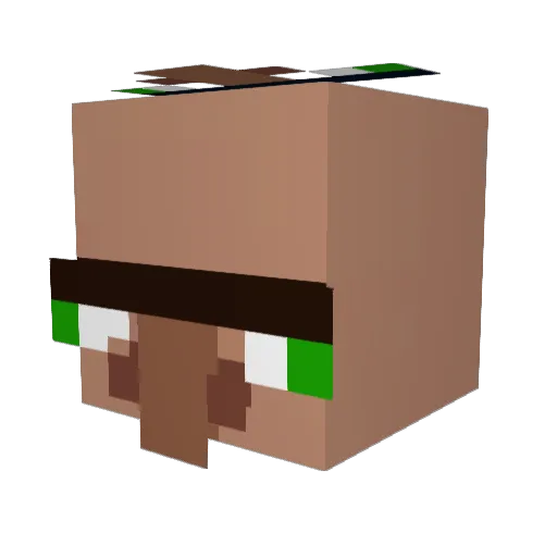 MasterGuigi Minecraft avatar head, 3D render