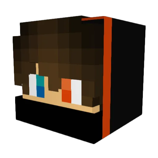 MasterHR Minecraft avatar head, 3D render
