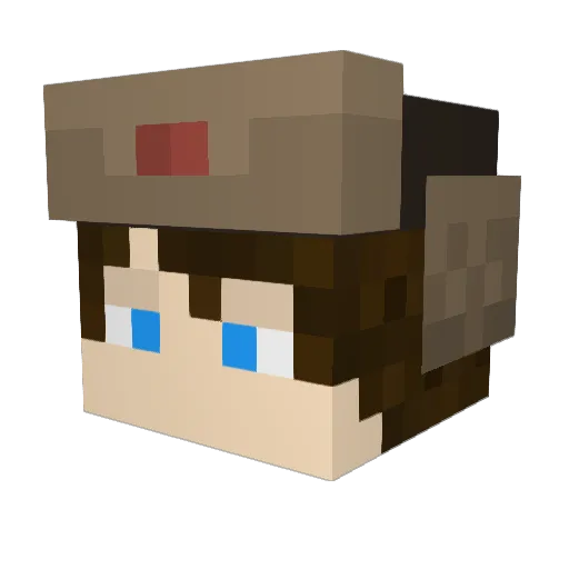 MasterHamster7 Minecraft avatar head, 3D render