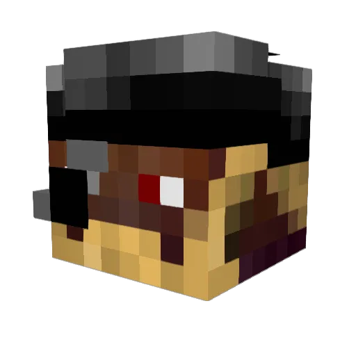 MasterHo Minecraft avatar head, 3D render