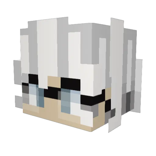 MasterJade Minecraft avatar head, 3D render