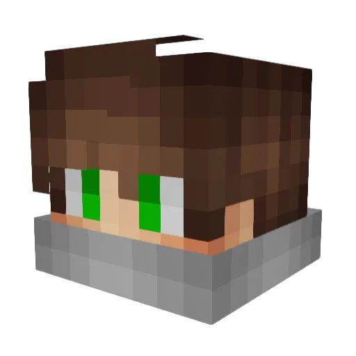 MasterJordon Minecraft avatar head, 3D render
