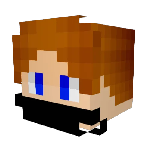 MasterKeckebrot Minecraft avatar head, 3D render
