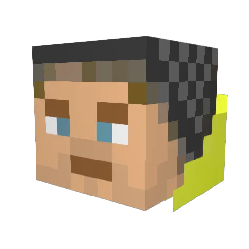 MasterKevin666 Minecraft avatar head, 3D render