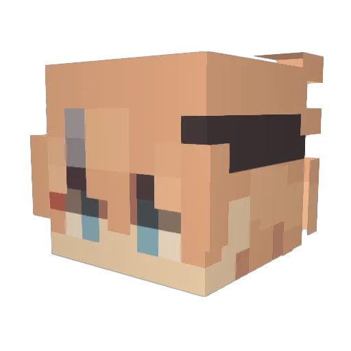 MasterKris100 Minecraft avatar head, 3D render