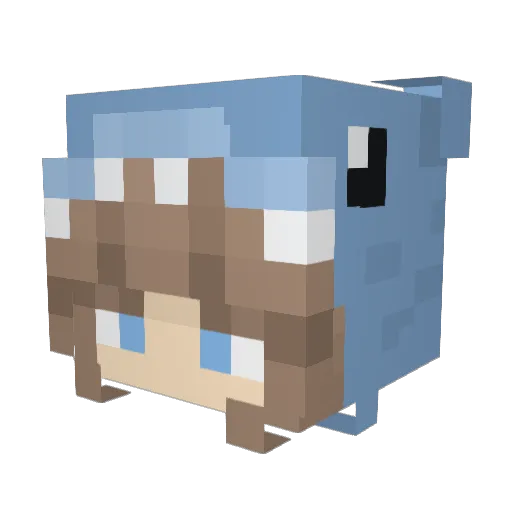 MasterKyzo Minecraft avatar head, 3D render