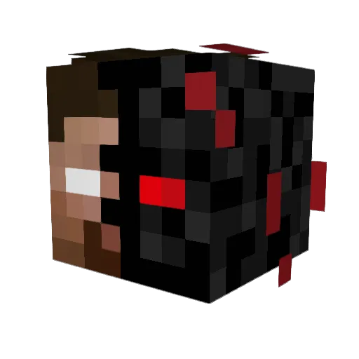 MasterLoux Minecraft avatar head, 3D render