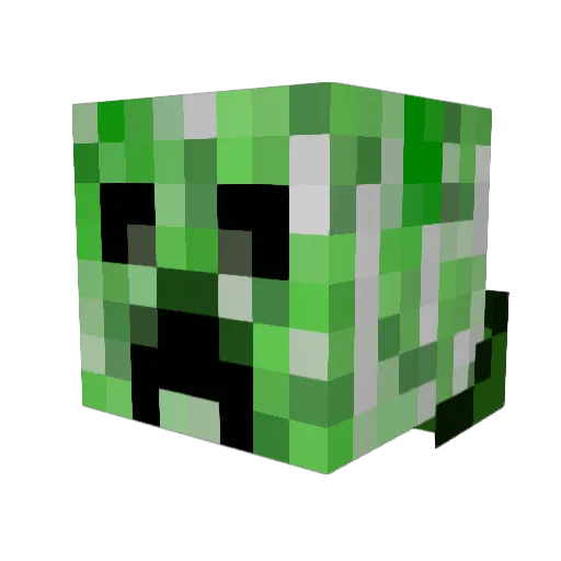 MasterLube Minecraft avatar head, 3D render