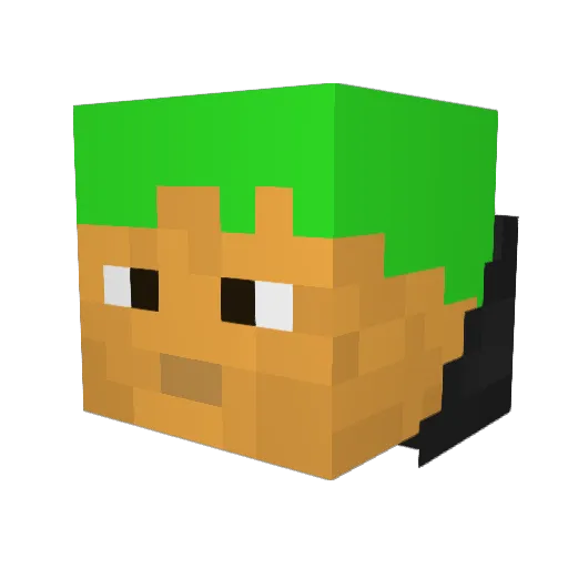 MasterLuke420 Minecraft avatar head, 3D render