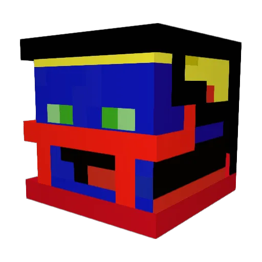 MasterLukson Minecraft avatar head, 3D render