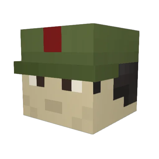 MasterMKV Minecraft avatar head, 3D render