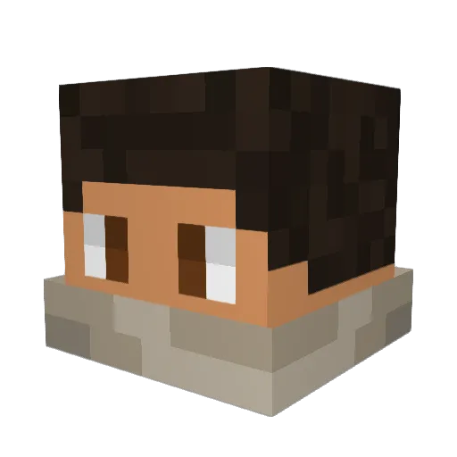 MasterMatu Minecraft avatar head, 3D render