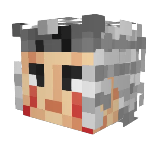 MasterMaxy Minecraft avatar head, 3D render