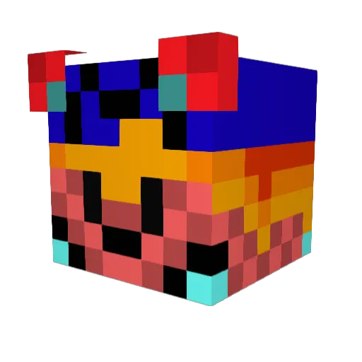 MasterMewzer Minecraft avatar head, 3D render
