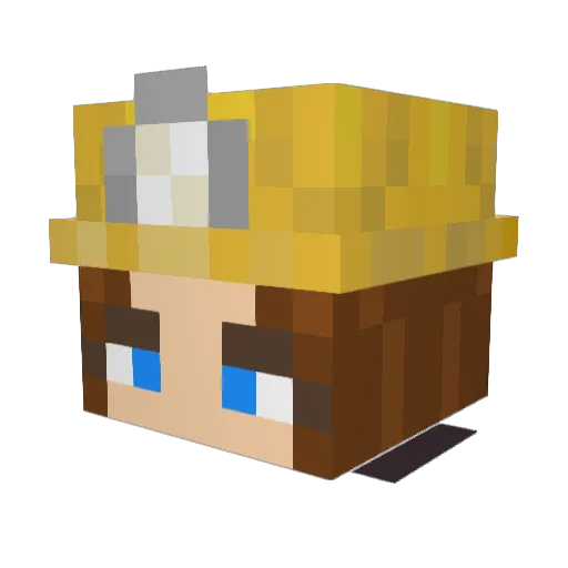 MasterMunken Minecraft avatar head, 3D render