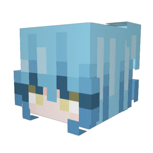 MasterNati Minecraft avatar head, 3D render