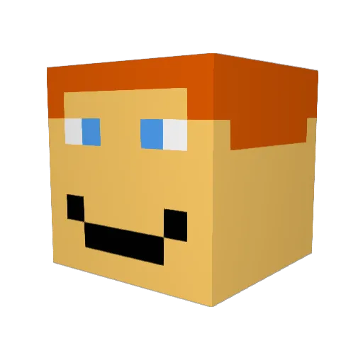 MasterNice Minecraft avatar head, 3D render