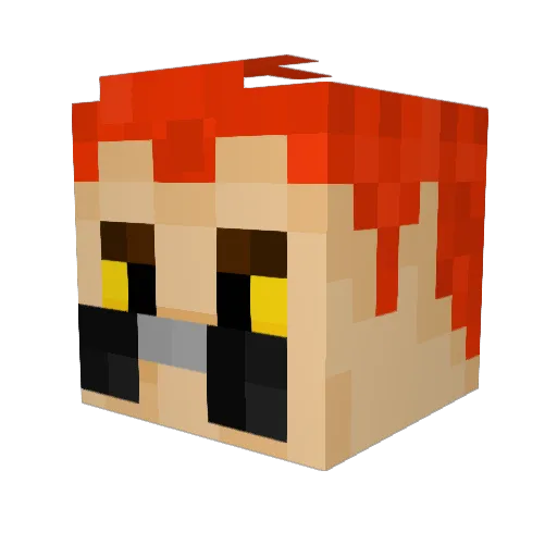 MasterOCrows Minecraft avatar head, 3D render