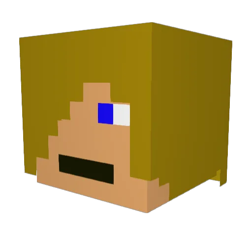 MasterOboss Minecraft avatar head, 3D render