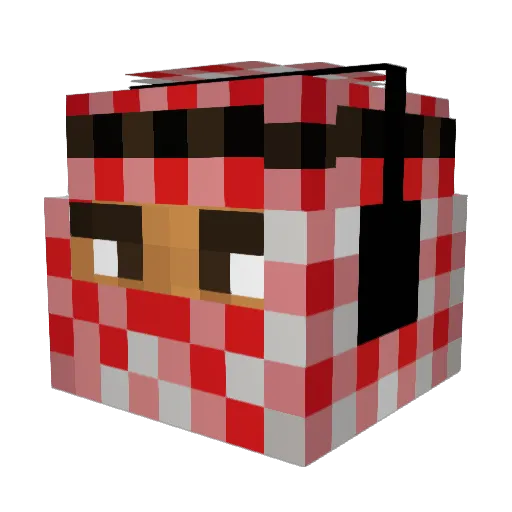 MasterP69 Minecraft avatar head, 3D render