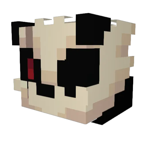 MasterPanda332 Minecraft avatar head, 3D render