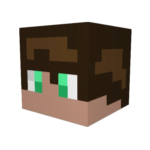 MasterPeace Minecraft avatar head, 3D render