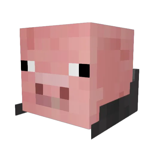 MasterPigger Minecraft avatar head, 3D render