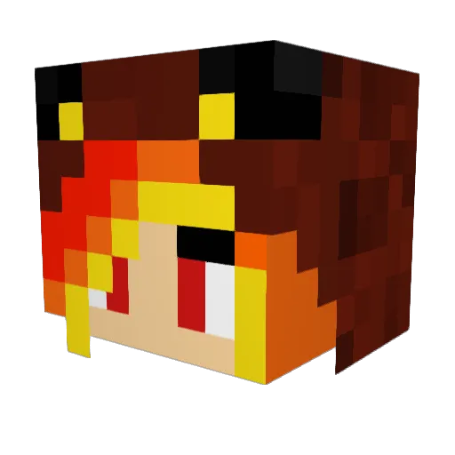 MasterPlayer_07 Minecraft avatar head, 3D render