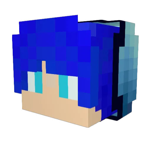 MasterProCraft Minecraft avatar head, 3D render