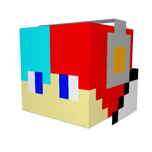 MasterRick55 Minecraft avatar head, 3D render