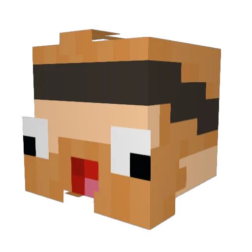 MasterRms Minecraft avatar head, 3D render