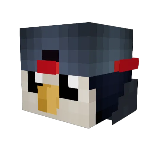 MasterRyko Minecraft avatar head, 3D render