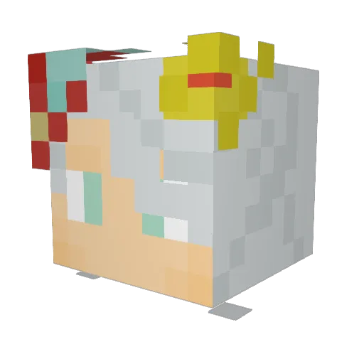 MasterSamari Minecraft avatar head, 3D render