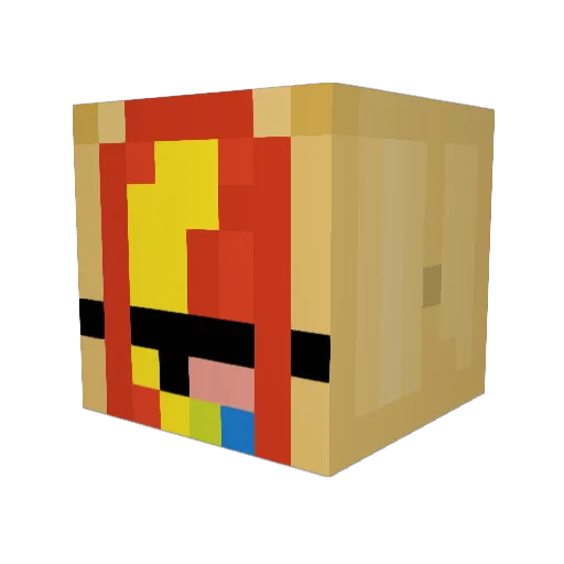 MasterSausage Minecraft avatar head, 3D render