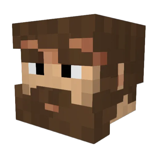 MasterScorch Minecraft avatar head, 3D render