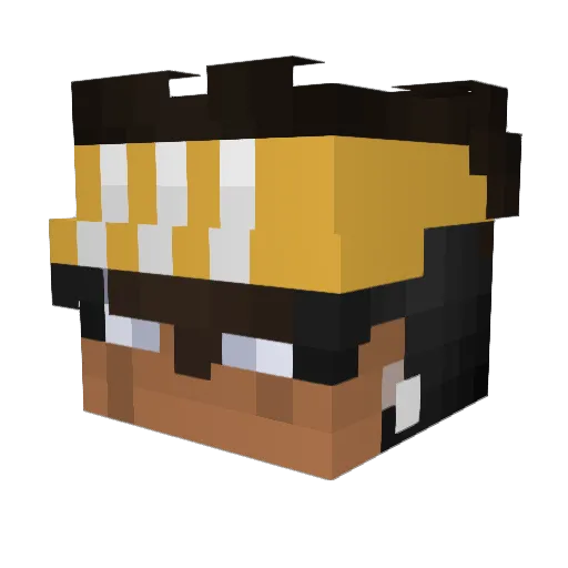 MasterSeal18 Minecraft avatar head, 3D render