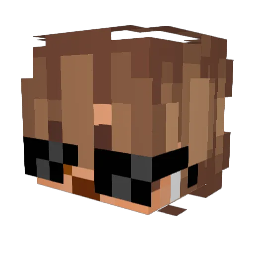 MasterSimJo Minecraft avatar head, 3D render