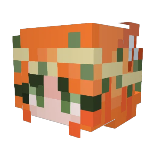 MasterSlackerX Minecraft avatar head, 3D render