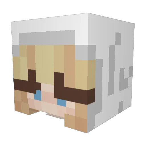 MasterSlavo Minecraft avatar head, 3D render