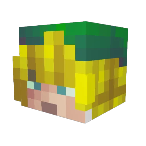 MasterSpecki Minecraft avatar head, 3D render