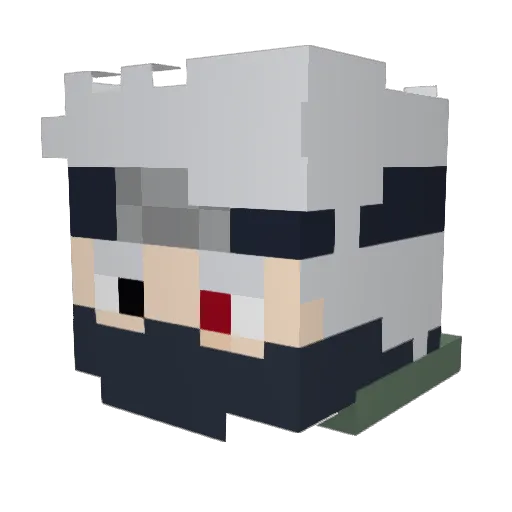 MasterSpunky Minecraft avatar head, 3D render