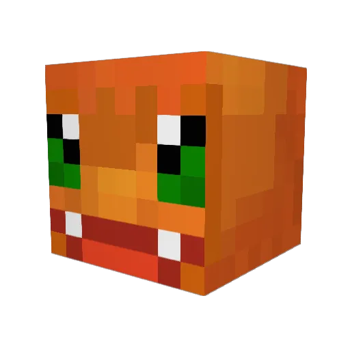 MasterTheBasics Minecraft avatar head, 3D render