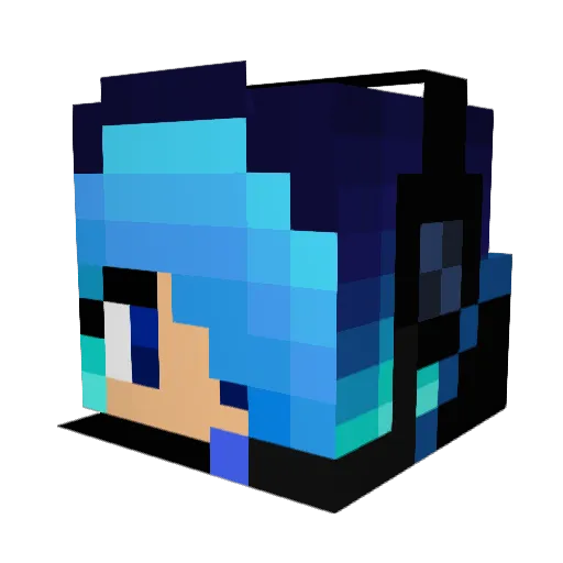 MasterX_DJ Minecraft avatar head, 3D render